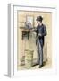 Broker Reading the Stock Ticker at the New York Stock Exchange, 1880s-null-Framed Giclee Print