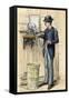 Broker Reading the Stock Ticker at the New York Stock Exchange, 1880s-null-Framed Stretched Canvas