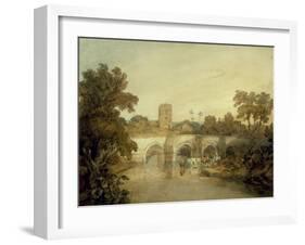 Bromfield on the River Onny, near Ludlow, Shropshire, 1798-J. M. W. Turner-Framed Giclee Print