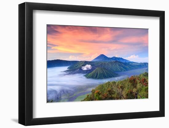 Bromo Volcano at Sunrisetengger Semeru National Park East Java Indonesia-lkunl-Framed Photographic Print