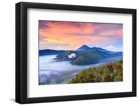 Bromo Volcano at Sunrisetengger Semeru National Park East Java Indonesia-lkunl-Framed Photographic Print