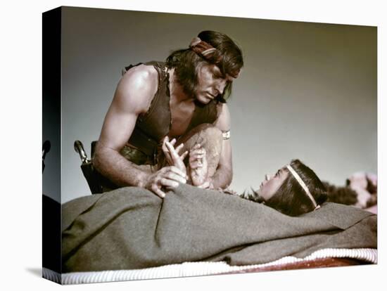 Bronco Apache, APACHE, by RobertAldrich with Burt Lancaster and Jean Peters, 1954 (photo)-null-Stretched Canvas