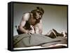 Bronco Apache, APACHE, by RobertAldrich with Burt Lancaster and Jean Peters, 1954 (photo)-null-Framed Stretched Canvas