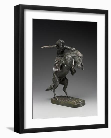 Bronco Buster, 1898 (Bronze)-Frederic Remington-Framed Giclee Print