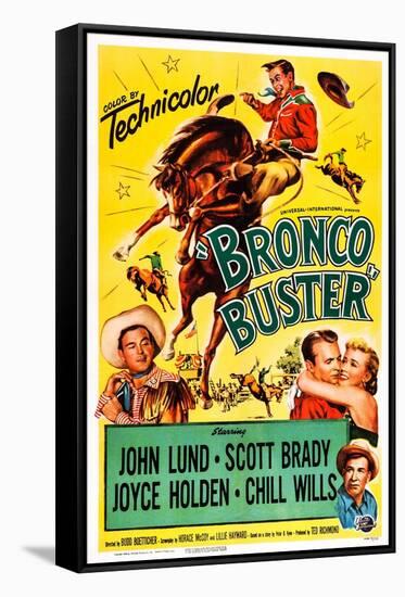 Bronco Buster, Scott Brady, John Lund, Joyce Holden, Chill Wills, 1952-null-Framed Stretched Canvas