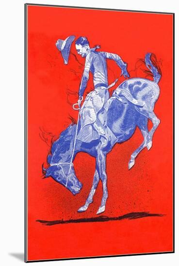 Bronco Buster-null-Mounted Art Print