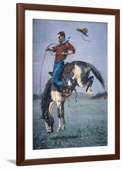 Bronco-Buster-Frederic Sackrider Remington-Framed Giclee Print