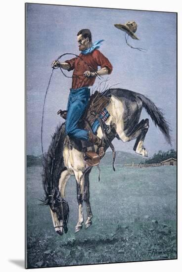 Bronco-Buster-Frederic Sackrider Remington-Mounted Giclee Print