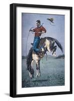 Bronco-Buster-Frederic Sackrider Remington-Framed Giclee Print