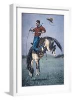 Bronco-Buster-Frederic Sackrider Remington-Framed Giclee Print