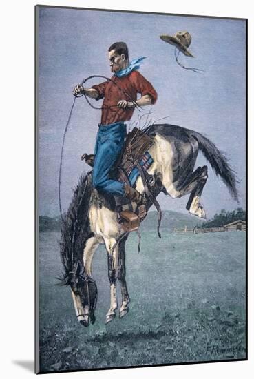 Bronco-Buster-Frederic Sackrider Remington-Mounted Giclee Print