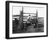 Bronco Busting-L.a. Huffman-Framed Photo