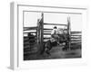 Bronco Busting-L.a. Huffman-Framed Photo