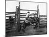 Bronco Busting-L.a. Huffman-Mounted Photo