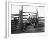 Bronco Busting-L.a. Huffman-Framed Photo