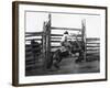 Bronco Busting-L.a. Huffman-Framed Photo