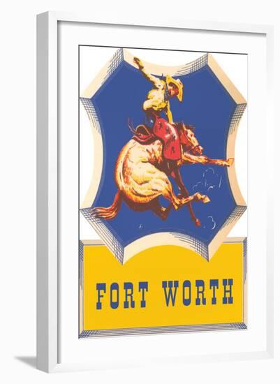 Bronco Rider, Fort Worth, Texas-null-Framed Art Print