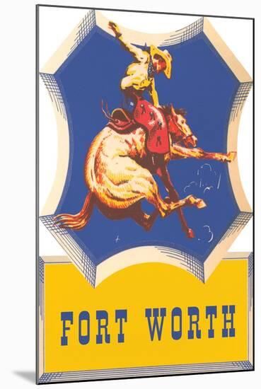 Bronco Rider, Fort Worth, Texas-null-Mounted Art Print