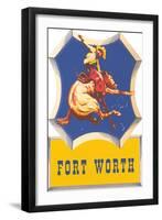 Bronco Rider, Fort Worth, Texas-null-Framed Art Print