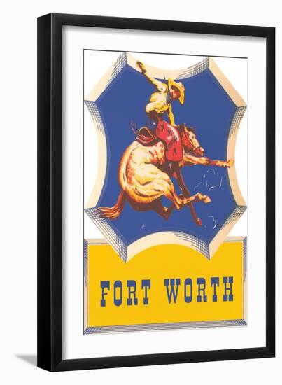 Bronco Rider, Fort Worth, Texas-null-Framed Art Print