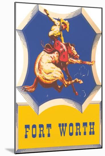 Bronco Rider, Fort Worth, Texas-null-Mounted Art Print