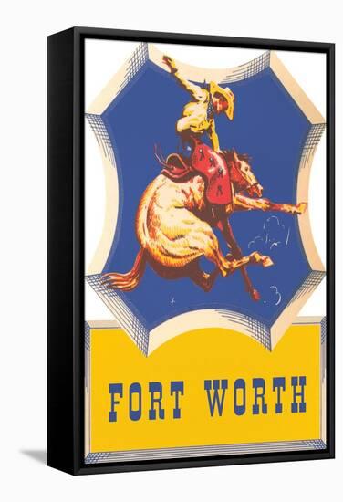 Bronco Rider, Fort Worth, Texas-null-Framed Stretched Canvas