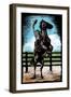 Bronco - Scratchboard-Lantern Press-Framed Art Print