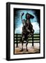 Bronco - Scratchboard-Lantern Press-Framed Art Print