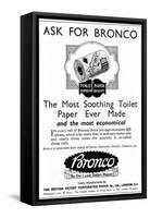 Bronco, Toilet, Paper, Advertisement-null-Framed Stretched Canvas