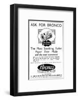 Bronco, Toilet, Paper, Advertisement-null-Framed Photographic Print