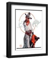 "Bronco Toss,"October 10, 1925-Edgar Franklin Wittmack-Framed Giclee Print