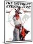 "Bronco Toss," Saturday Evening Post Cover, October 10, 1925-Edgar Franklin Wittmack-Mounted Giclee Print