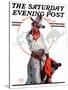 "Bronco Toss," Saturday Evening Post Cover, October 10, 1925-Edgar Franklin Wittmack-Stretched Canvas