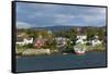 Bronnoysund, Norway, Colorful Fishing Houses and Homes from Water-Bill Bachmann-Framed Stretched Canvas