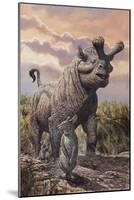 Brontops and Palaeolagus Rabbit of the Early Miocene Epoch-null-Mounted Art Print