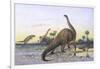 Brontosaurus Attacked by Allosaurus-Wilhelm Kuhnert-Framed Photographic Print