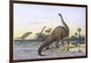 Brontosaurus Attacked by Allosaurus-Wilhelm Kuhnert-Framed Photographic Print