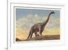 Brontosaurus, Dinosaur Park, Rapid City, South Dakota-null-Framed Premium Giclee Print