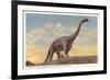 Brontosaurus, Dinosaur Park, Rapid City, South Dakota-null-Framed Premium Giclee Print