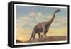 Brontosaurus, Dinosaur Park, Rapid City, South Dakota-null-Framed Stretched Canvas