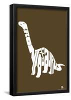 Brontosaurus Text Poster-null-Framed Poster