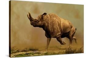 Brontotherium, a Family of Extinct Mammals-null-Stretched Canvas
