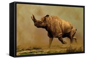 Brontotherium, a Family of Extinct Mammals-null-Framed Stretched Canvas