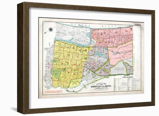 Bronx Index Map, 1938-null-Framed Giclee Print