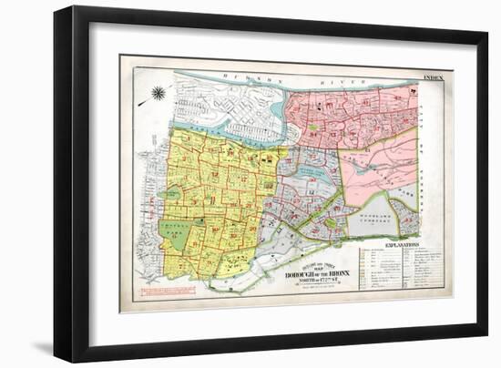 Bronx Index Map, 1938-null-Framed Giclee Print