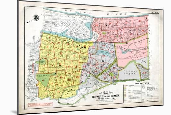 Bronx Index Map, 1938-null-Mounted Giclee Print