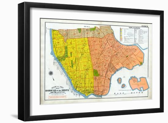 Bronx Index Map-null-Framed Giclee Print