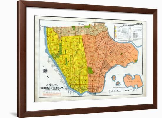 Bronx Index Map-null-Framed Giclee Print