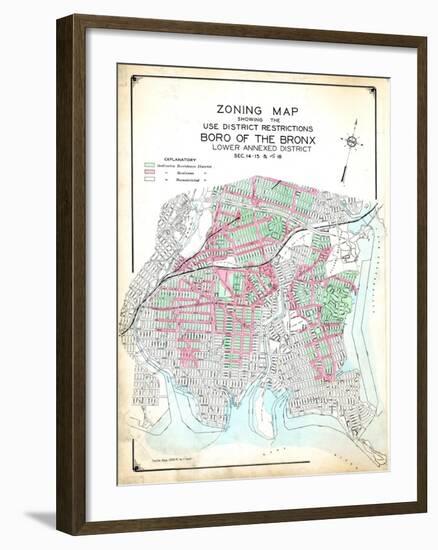 Bronx Zoning Map-null-Framed Giclee Print