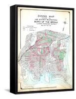 Bronx Zoning Map-null-Framed Stretched Canvas